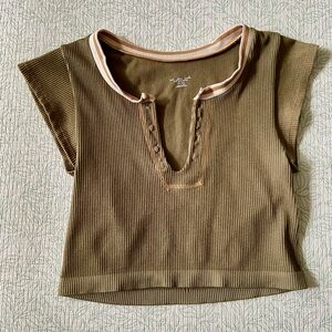 Urban Outfitters Green Crop Top